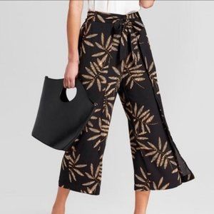 A New Day Pull-on Tie Front Pallazzo Pants - Sz L